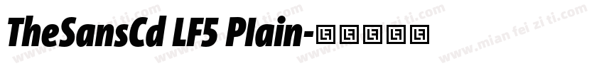 TheSansCd LF5 PIain字体转换